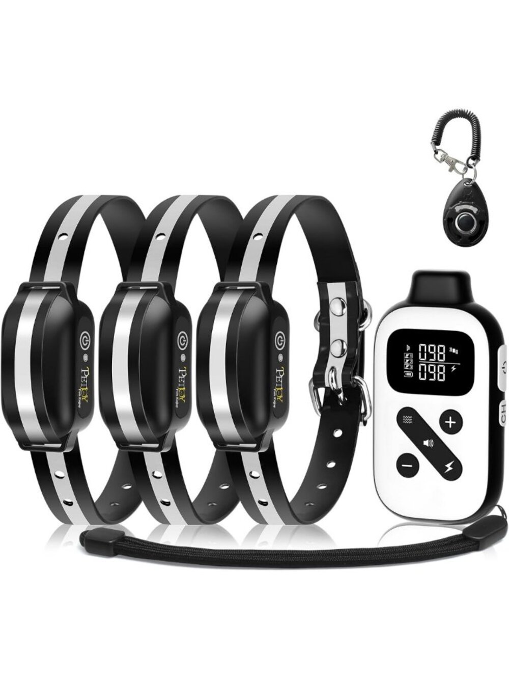 3-Dog Shock Collar & Bark Control - Adjustable Training Collar Combo